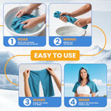 3 Pack Cooling Hoodie Towels for Neck and Face, Ice Towels for Hot Weather