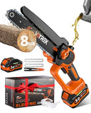VOTREK® 8-INCH Mini Chainsaw Cordless, [3.0AH] Battery Powered Electric Chain Saw, Handheld Small Hand Saw for Wood Cutting Tree Trimming Branch Cutter