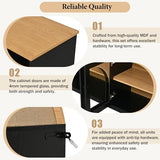 3-Piece Retro TV Stand for TVs Up to 70", Two-Tone Wood Grain