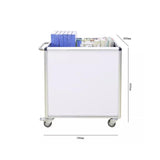 Mobile Library Storage Cart - Adjustable Height Rolling Return Cart with Silent Operation for Archive & File Organization