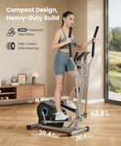Dripex Elliptical Exercise Machine, Magnetic Elliptical Machine for Home, Hyper-Quiet Elliptical Training Machines w/ 6KG Flywheel (Blue)
