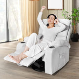 LAFWELL Rocking Recliner Chair, Massage Rocker Recliner Chair with Vibration Massage and Heat