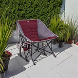 GCI Outdoor MaxRelax Pod Rocker Portable Rocking Chair & Outdoor Camping Chair, Red