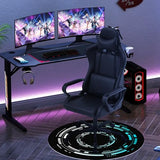 Black Gaming Chair | Ergonomic High Back Desk Chair Racing Style with Lumbar Support, Headrest & Arms
