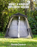 FanttikOutdoor Zeta A2 Pro Shower Tent 2 Rooms, Portable Privacy Shelter for Shower & Dressing, Instant Setup in 60 Seconds with Rainfly & Windproof, Ideal for Camping & Hiking, Fishing, Beach