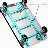 Effortless Multifunctional Platform Truck Cart with 5-inch Wheel Push Dolly