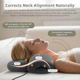 UQHH 3-in-1 Neck Massager Pillow with Heat, Vibration and Cervical Traction, Ergonomic Neck Support Aid and Neck Support Pillow for Pain Relief