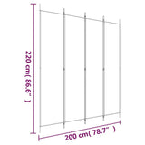 Zexlorith 4-Panel Room Divider, Fabric Privacy Screen, Brown Folding