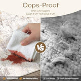 WondRg 3x14 Washable Runner Rug Beige Grey Abstract Non Slip Soft Low Pile Hallway Kitchen Rug Neutral Modern Carpet for Laundry Bathroom Bedroom Living Room Home Decor