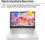 HP Essential Laptop, 14" HD Display, Intel 4-Cores Processor, 4GB RAM, 64GB eMMC, Webcam, HDMI, Wi-Fi, 1 Year Office 365, Windows 11 Home, Rose Gold