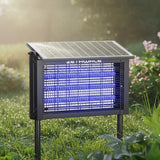 ZETAWALE Solar Bug Zapper Outdoor Mosquitos Zapper Solar Powered Bug Zapper Outdoor Camping Fly Control for 4000 sq.ft Waterproof Fly Killer Solar Mosquito Zapper for Garden Lawn and Back Yard (20W)