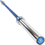 RICHUANG 7ft Olympic Barbell, Weightlifting Barbell 28mm 45lb - 500/700/1000lbs Capacity with Smooth Spinning Sleeves, Olympic Bar Fits 2" Plates, for Snatch Clean Jerk - Home Gym Training (Silver-Blue-500LBS)