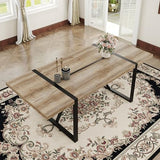 86.6" Dining Table for 8-10 People, Modern Rectangle Dining Room Table