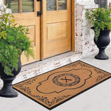 A1 Home Collections First Impression Hand Crafted Abrilina Entry Coir Monogrammed Double Doormat, 72" L x 36" W, X-Large