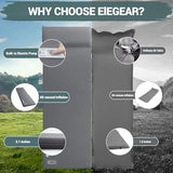 Elegear CumbreX™ Self Inflating Sleeping Pad, Built-in Electric Pump 3.15" Ultra-Thick Memory Foam Camping Mattress with Pillow Foam Sleeping Pad for Camping R-Value 9.5 Foam Camping Pad for Travel