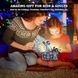 Star Projector Galaxy Night Light - ASTRAEA Astronaut Space Projector, Starry Nebula Ceiling LED Lamp with Timer and Remote, Kids Room