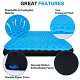 Yimiyaa Gel Seat Cushion, Double Thick Egg Gel Cushion for Pressure Pain Relief, Blue