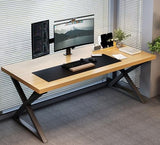 Modern Home Office Desk,Rustic with Large Desktop,Wood Executive Desk Minimalist Gaming Desk
