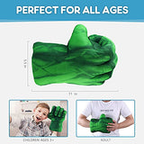 neexan Incredible superhero toys for superhero birthday party superhero hand, soft plush kids superhero gloves, Christmas, party gifts(Green)