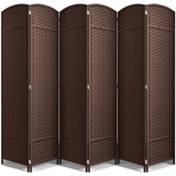 Sorbus 6 Panel Room Divider 6 ft. Tall - Privacy Screen, Extra Wide Double Hinged Panels