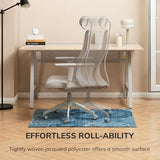 Anji Mountain Rug'd Office Chair Mat for Carpet & Hardwood Floor - Jacquard Woven, Anti-Slip Backing, Low Pile