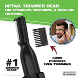 FYNORI Micro Groomsman Men's Lithium Battery Powered Pen Trimmer, Black/Blue 5640-4701, Detachable Heads, Ear/Nose Trimmer Head