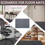 Non-Slip Office Chair Mat 60x120cm - Light Grey Floor Protector for Hardwood & Carpet, Desk Mat for Rolling Chairs, Perfect for Gaming & Home Office