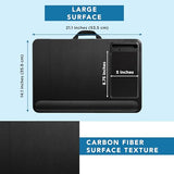 Home Office Pro Lap Desk with Wrist Rest, Mouse Pad, and Phone Holder - Black Carbon - Fits up to 15.6 Inch Laptops