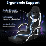 N-GEN GAMING Video Gaming Chair Office Computer Desk Use Ergonomic Reclining Backrest Adjustable Armrests Lumbar Support (Black)
