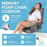 Large Seat Cushion (19” x 17” x 3”) Memory Foam for Office Chair, Wheelchair Cushions, Floor Pillow | Cushion Back Pain