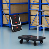 Adjustable Hand Truck Handle with 360 Degree Swivel Wheels for Garage Garden Home & Office Use