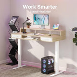 55″ x 26″ Electric Standing Desk with 2 Drawers &24.4″ Large Keyboard Tray