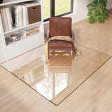 Glass Chair Mat 55"x46" – Ultra-Clear Office Chair Mat for Hardwood Floors & Low-Pile Carpets
