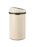 Brabantia 16 Gallon Large Kitchen Touch Top Trash Can (Soft Beige) Removable Lid, Soft-Touch Open Garbage Can