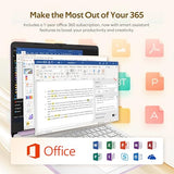 14" HD Student&Business Laptop with AI Copilot, 13th Gen Intel 4-Core, 4GB RAM, 1.12TB Storage (128GB UFS + 1TB Docking Station), 1 Year Office 365