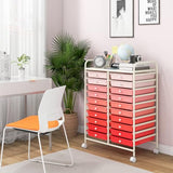 File & Debris Storage Drawers on Lockable Wheels, Rolling Drawer Cart for Office
