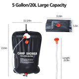 DkOvn 4 Pack Solar Shower Bag, 5 Gallons/20L Camping Shower Bag, Portable Shower Bag with Removable Hose and On-Off Switchable Shower Head for Camping Beach Swimming Outdoor Traveling