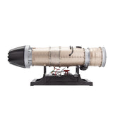 MechPuConToy DM135 Turbofan Engine Model Kit That Works, 1/10 Full Metal Mechanical Twin Rotor Aircraft Jet Engine Model, DIY Assembly 5 Hours Build Your Own Turbofan Engine for Adults (600+PCS)