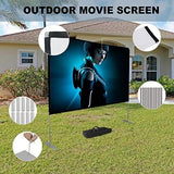 Projector Screen with Stand 80 inch Portable Projection Screen 16:9 4K HD Projections Movies Screen SKERELL