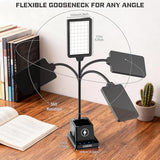 cozoo LED Desk Lamp for Home Office, 15W Bright Desk Light with Wireless Charger Pen Holder, Gooseneck Small Table Lamp