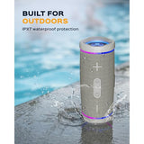 TREBLAB HD77 – Waterproof Bluetooth Speaker, 25W Loud 360° Sound, Deep Bass, IPX7, TWS Pairing, RGB Lights, 20H Battery, Portable Wireless Speaker for Outdoor, Beach, Camping, Party, Travel
