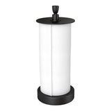 YUMORE Paper Towel Holder Countertop, Weighted Base Non Slip, One-Handed Tear No Tipping, Standing Paper Towel Roll Holder for Kitchen Stove Side, Small Space Corner, Stainless Steel (Matte Black)
