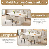 TreLined Dining Table Set for 4, 62.99" Rectangular Kitchen Table with 4 Chairs