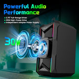 Computer Speakers for Music and Gaming, DC Adapter Powered Speakers for Desktop PC or Laptop