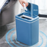 BXFIRS Intelligent Sensing Garbage Bin Household Kitchen Living Room ABS Contactless Trash Can(Blue,18.5 * 26.5 * 33.5cm)