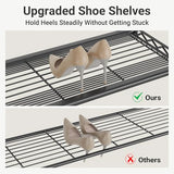 VIPEK S3X Expandable Clothes Rack Adjustable from 5'11" to 8'7" with 6-Tier Shoe Shelves, Freestanding Clothing Rack, Max Load 1250LBS, Black