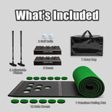 PuttPutt Clash Premium Golf Putting Game Set – Includes Carry Bag, Putting Mat, 2 Adjustable Putters, 2 Golf Balls, 2 Bases, 12 Hole Covers - Fun Backyard Party Game