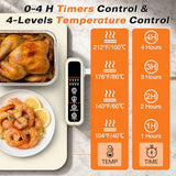 Colorlife Warming Mat for Food - Electric Warming Tray with Heat-Insulation Pad, 4-Level Temperature Settings & Hours Timer, Full Surface Stable Heating, Food Warmer for Kitchen Parties Buffet (White)