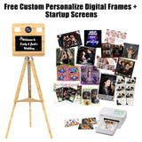 Magic Mirror Photo Booth with Printer and Camera,15.6" Touch Screen Photo Mirror Booth Tripod Wooden Retractable