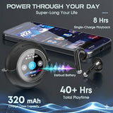 Wireless Earbuds with Smart Touch Screen & 180° Rotating Case – Bluetooth 5.4 Headphones